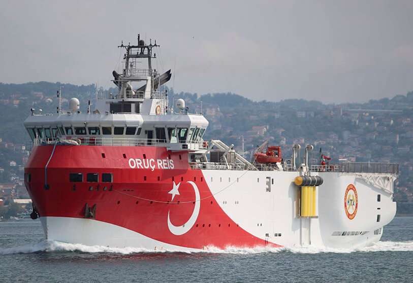 El buque turco de investigación sísmica Oruc Reis PHOTO/REUTERS
