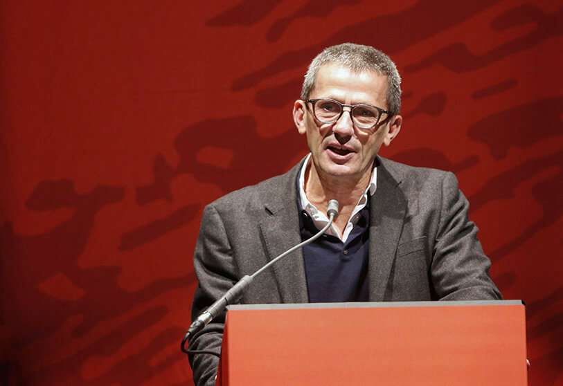 El director general de Amaury Sport Organisation, Yann Le Moenner, pronuncia un discurso durante la presentación del Rally Dakar 2020 en París, el miércoles 20 de noviembre de 2019