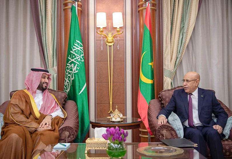 El príncipe heredero saudí, Mohamed bin Salman, se reúne con el presidente mauritano, Mohamed Ould Ghazouani