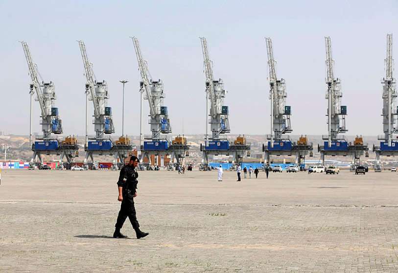 Puerto de Shahid Beheshti en la ciudad costera iraní de Chabahar, en el Golfo de Omán, el 25 de febrero de 2019