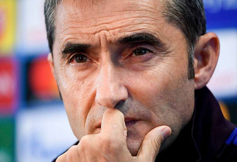 El entrenador español del Barcelona, Ernesto Valverde
