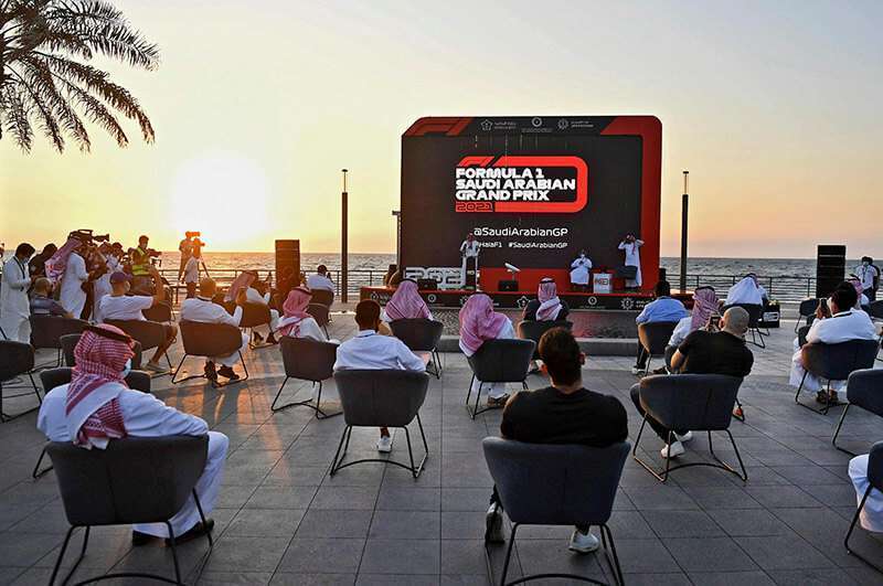 AFP/AMER HILABI - Press conference to announce the Saudi Arabian Grand Prix as part of the 2021 F1 calendar, in the coastal city of Jeddah on the Red Sea, 5 November 2020