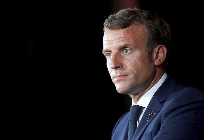 AP/GONZALO FUENTES - El presidente francés Emmanuel Macron en una conferencia de prensa en Beirut, Líbano, el martes 1 de septiembre de 2020