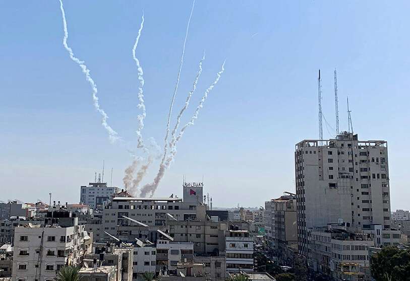 REUTERS/SUHAIB SALEMA - Fusées tirées de Gaza vers Israël