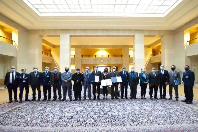 Equipo de trabajo de la ONU y miembros del 5+5 libio en Ginebra