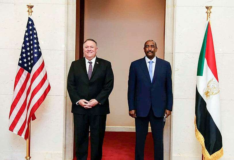 Mike Pompeo, secretario de Estado de los Estados Unidos durante su gira por los países árabes