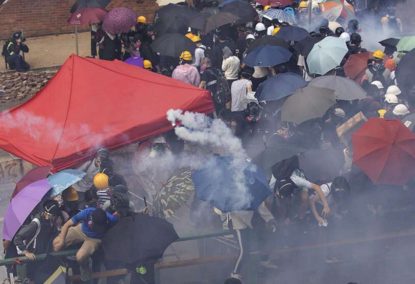 Los paraguas se han convertido en el símbolo de las protestas en Hong Kong