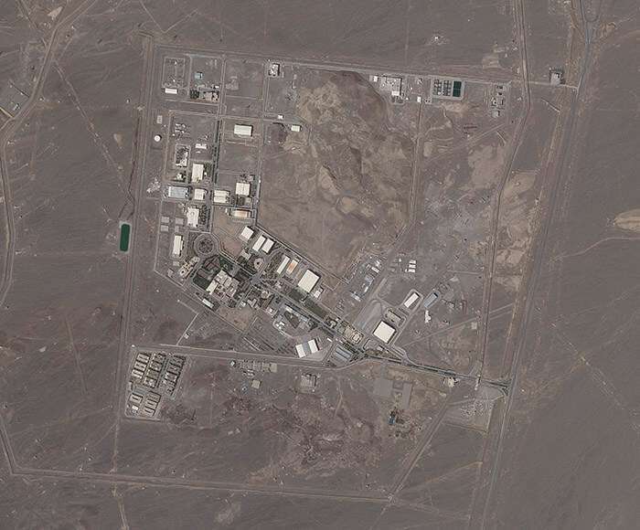En esta foto de satélite de archivo del 14 de abril de 2021, proporcionada por Planet Labs Inc., se muestra la instalación nuclear iraní de Natanz PHOTO/PLANET LABS via AP