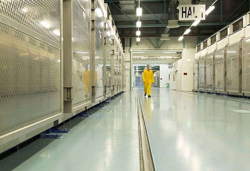 Imagen de archivo distribuida publicada por la Organización de Energía Atómica de Irán el 6 de noviembre de 2019, muestra el interior de la Instalación de Conversión de Uranio de Fordow (Fordo) en Qom, en el norte del país AFP PHOTO / HO / ORGANIZACIÓN DE LA ENERGÍA ATÓMICA DE IRÁN