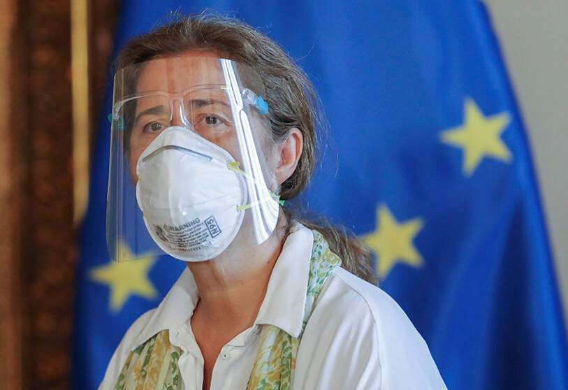 La embajadora de la Unión Europea en Venezuela, Isabel Brilhante Pedrosa