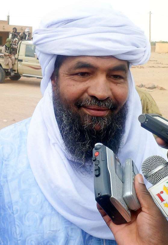 Iyad ag-Ghaly, fundador del grupo yihadista Ansar Dine y máximo dirigente del conglomerado que engloba a Al-Qaeda en el Magreb Islámico. Foto de archivo en Kidal (Mali)