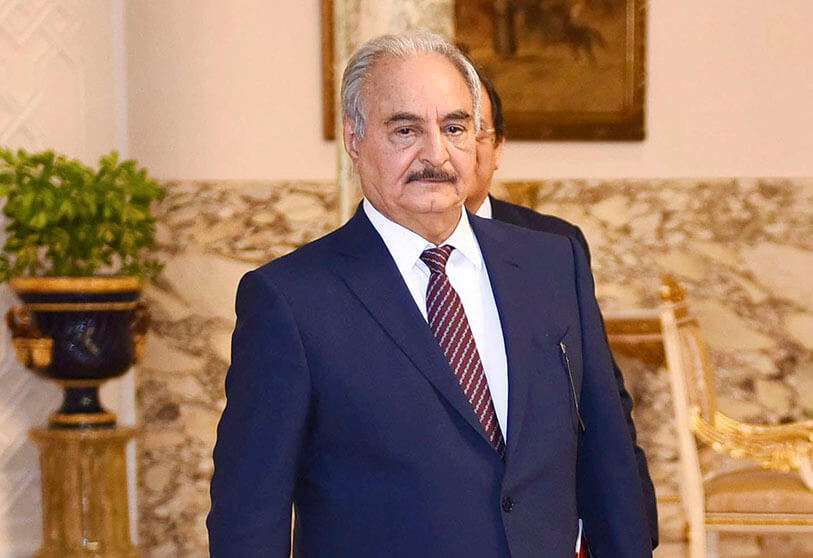 El jefe de Estado Mayor del Ejército Nacional de Libia (LNA), Jalifa Haftar