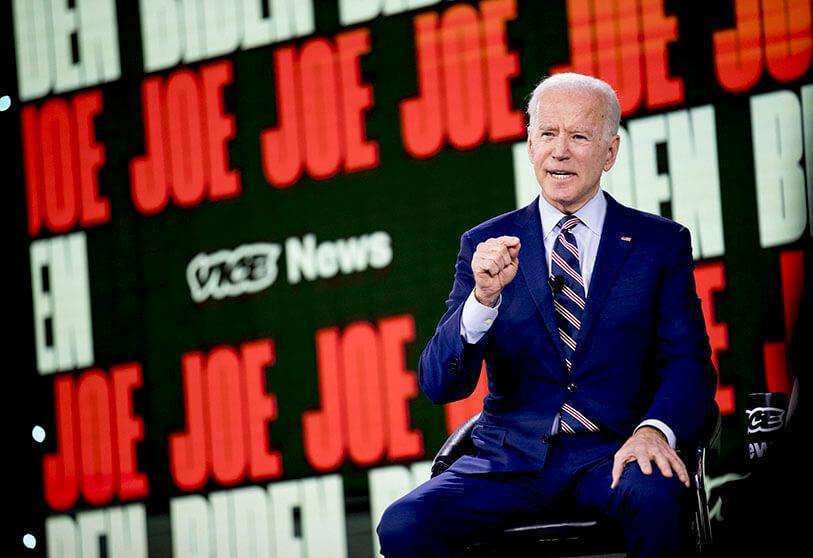 Joe Biden en un acto de campaña