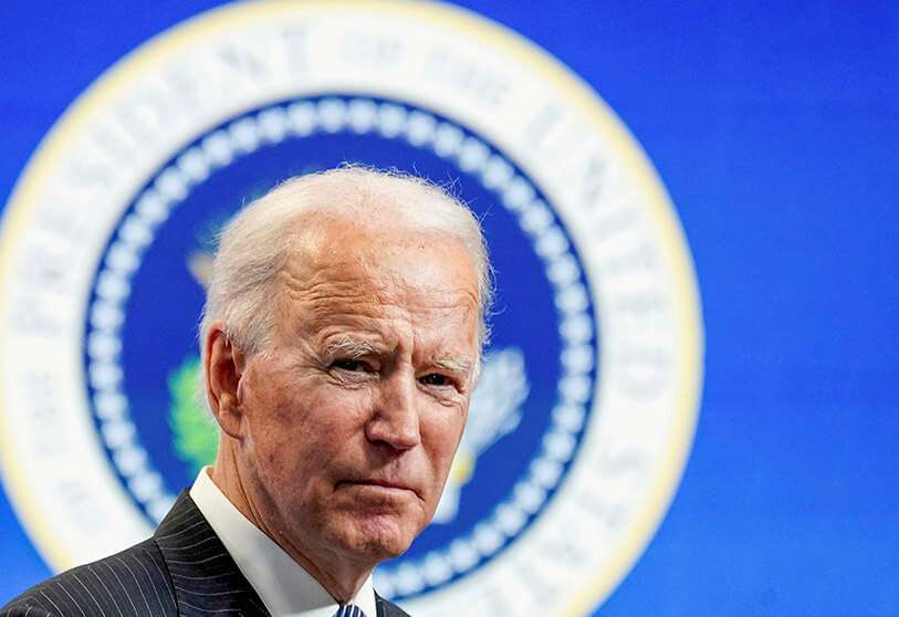 El presidente de Estados Unidos, Joe Biden, habla durante una breve aparición en la Casa Blanca en Washington, Estados Unidos, el 25 de enero de 2021