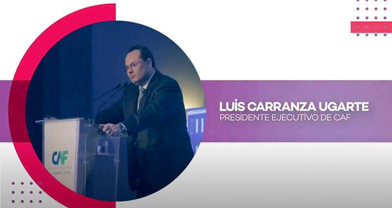 El presidente ejecutivo de la CAF, Luis Carranza durante la celebración del 50 aniversario de este organismo