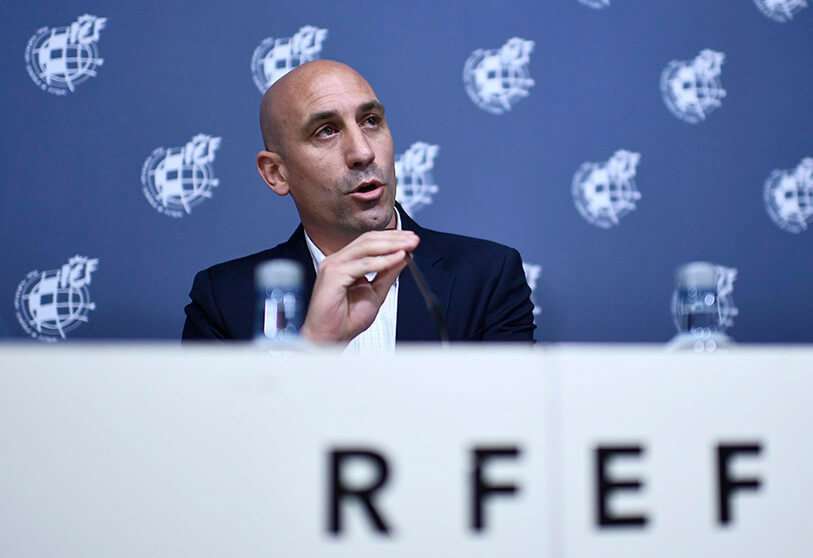 El presidente de la Real Federación Española de Fútbol (RFEF), Luis Rubiales