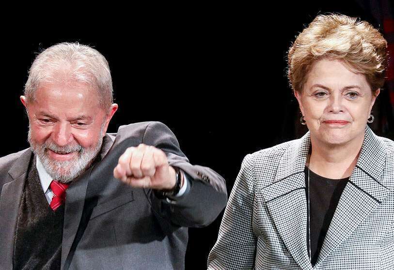 Los expresidentes brasileños Luiz Inácio Lula da Silva y Dilma Rousseff