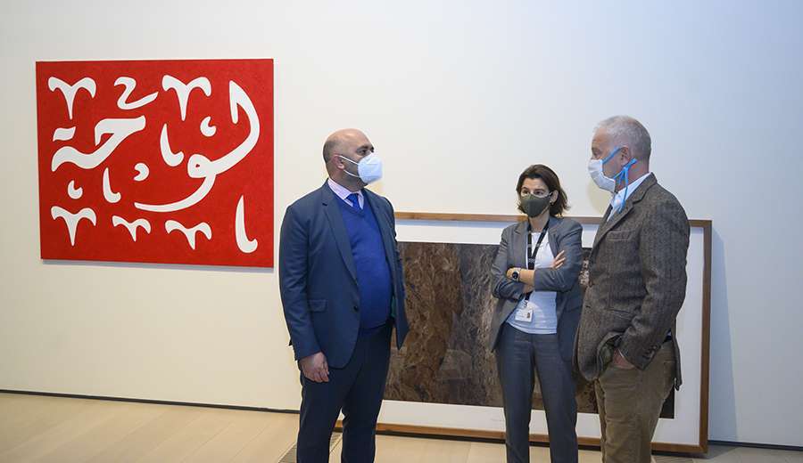 Majid al-Suwaidi durante su visita al Centro Botín