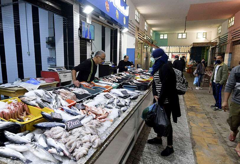 Mercado municipal de la ciudad central tunecina de Sidi Bouzid