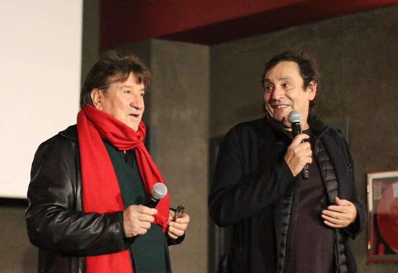 Andrés Vicente Gómez (izq.) y Agustí Villaronga (der.) se han encargado de presentar la película a los medios
