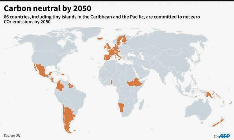 AFP/AFP - Mapa que muestra los 66 países, incluidas las pequeñas naciones insulares del Pacífico y el Caribe