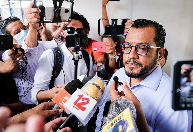 Félix Maradiaga, aspirante del grupo opositor Unidad Nacional Azul y Blanca (UNAB) REUTERS/CARLOS HERRERA