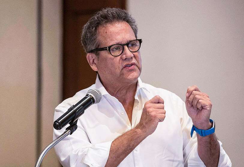 Arturo Cruz, de 67 años, que anunció su candidatura presidencial hace dos meses por la conservadora Alianza Ciudadana por la Libertad AFP/INTI OCON