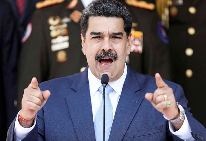 El presidente de Venezuela, Nicolás Maduro, habla durante una conferencia de prensa en el Palacio de Miraflores en Caracas, Venezuela, el 12 de marzo de 2020