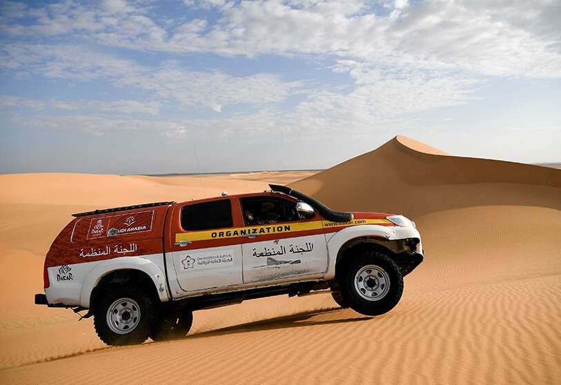 El director del libro de ruta Pablo Eli y el coordinador deportivo Edo Mossi conducirán en octubre de 2019 en Arabia Saudí