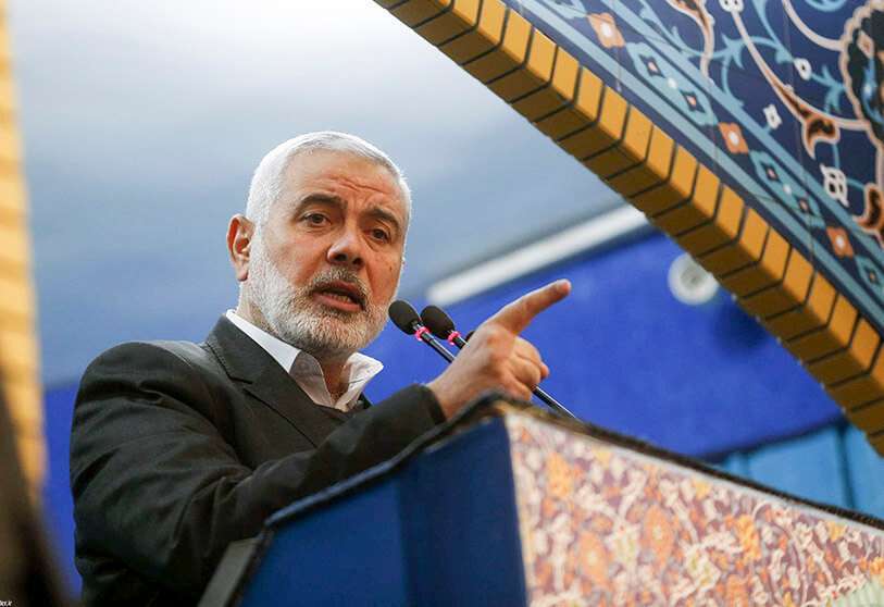El líder del movimiento palestino Hamás, Ismail Haniya AFP PHOTO / HO / IRANIAN SUPREME LEADER'S WEBSITE