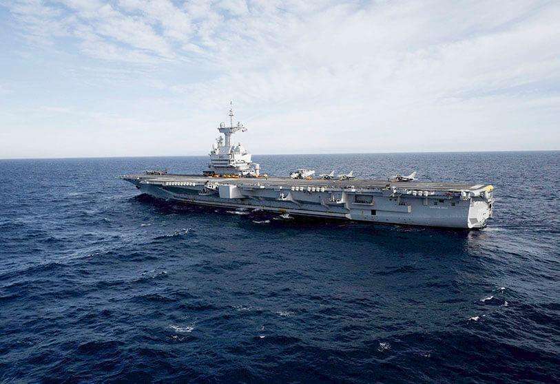 El portaaviones francés ‘Charles de Gaulle’ operando en el mar Mediterráneo, el 8 de febrero de 2019