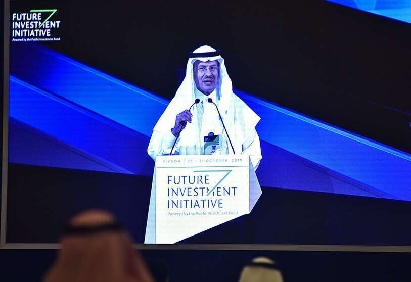 El ministro de Energía de Arabia Saudí, el príncipe Abdulaziz bin Salman, durante el foro Future Investment Initiative, Arabia Saudí, Riad, el 30 de octubre de 2019