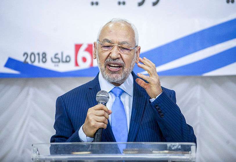 El líder del partido islamista Ennahda de Túnez, Rached Ghannouchi