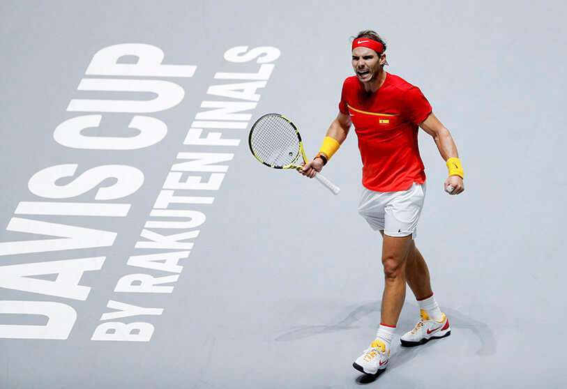 Rafael Nadal, durante su partido contra el canadiense Denis Shapovalov