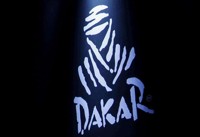 Logo del Rally Dakar aparece en una pantalla durante la presentación del Rally Dakar 2020 en París, el miércoles 20 de noviembre de 2019