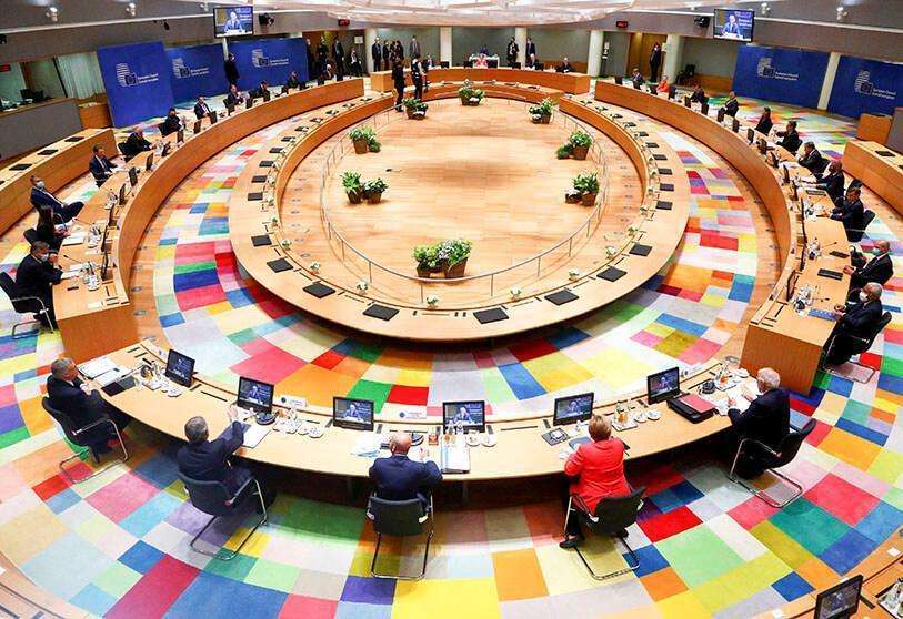 REUTERS/FRANCOIS LENOIR - Reunión del Consejo Europeo, en Bruselas, Bélgica, el 17 de julio de 2020