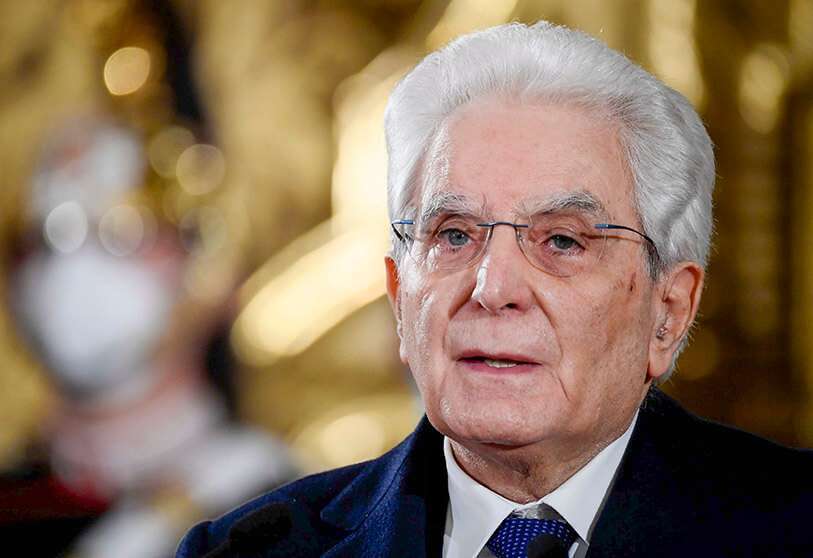 El presidente italiano, Sergio Mattarella