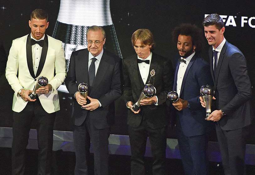 Sergio Ramos Florentino Pérez Luka Modric Marcelo Thibaut Courtois Real Madrid