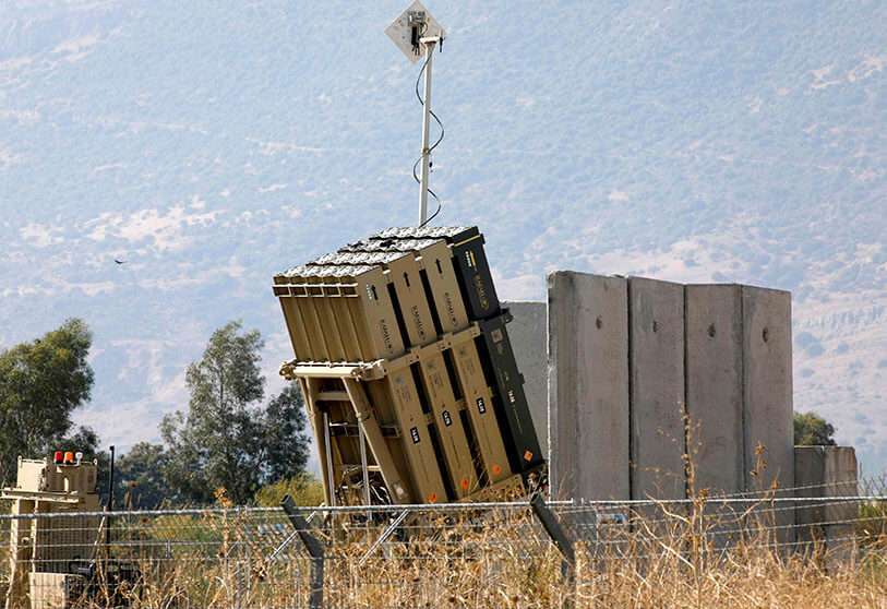 Una batería del sistema de defensa de la Cúpula de Hierro de Israel, diseñada para interceptar y destruir los cohetes de corto alcance y los proyectiles de artillería que se aproximan, en la ciudad de Bet Hillel, en el norte de Israel, el 21 de noviembre de 2019