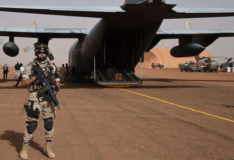 Un soldado español del destacamento de la Operación Barkhane