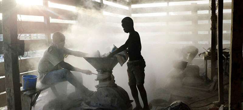 Niños trabajando