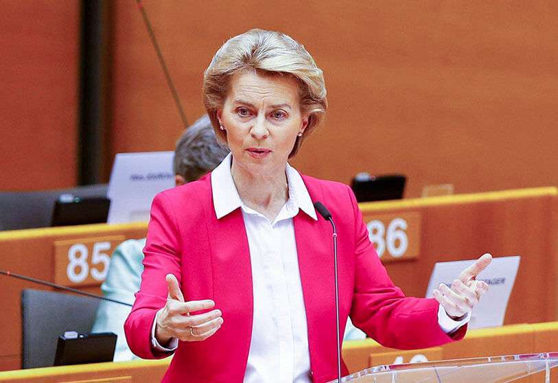 La presidenta de la Comisión Europea, Ursula von der Leyen