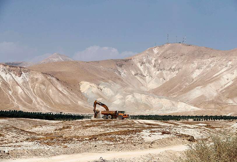 : Una fotografía tomada el 11 de septiembre de 2019 muestra una vista parcial del Valle del Jordán en la Cisjordania ocupada por Israel
