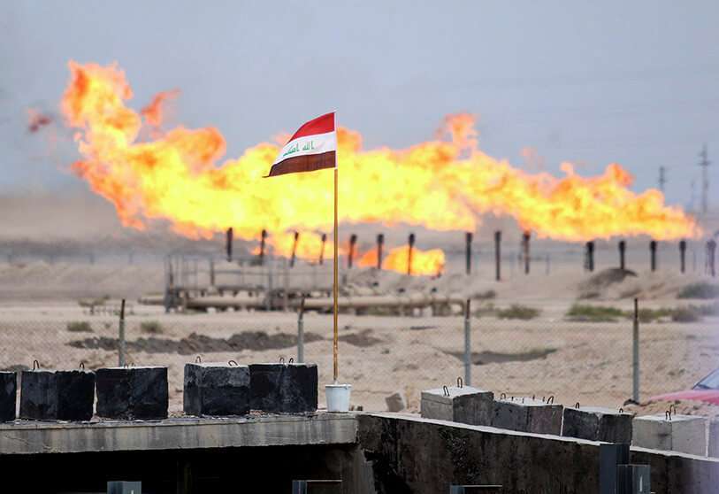 Refinería de petróleo de Zubair, al suroeste de Basora en el sur de Irak