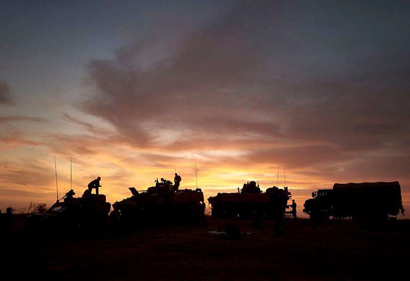 Vehículos del ejército francés durante la operación Bourgou IV en la región de Soum, en el norte de Burkina Faso