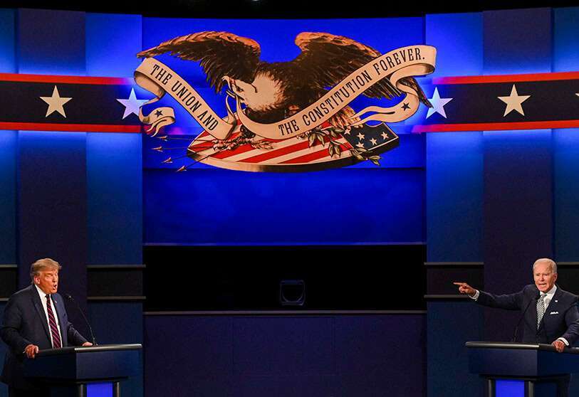 El Presidente de los Estados Unidos (izq) y el candidato demócrata (drch)