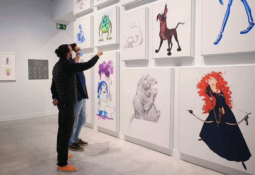 La exposición ‘Pixar’ abierta hasta el día 21 de marzo y en la que el visitante se adentra en el proceso de creación de los personajes de la famosa productora de animación