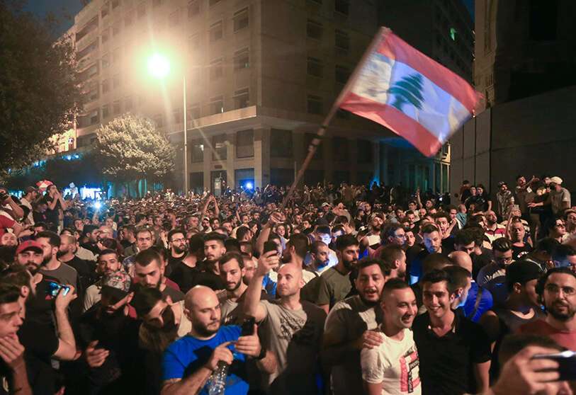 En Beirut, los manifestantes han superado el millón