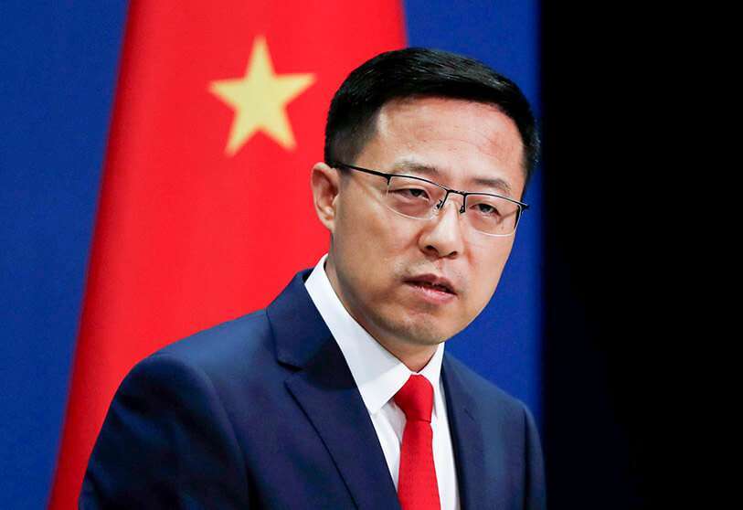 El portavoz del Ministerio de Asuntos Exteriores chino, Zhao Lijian.