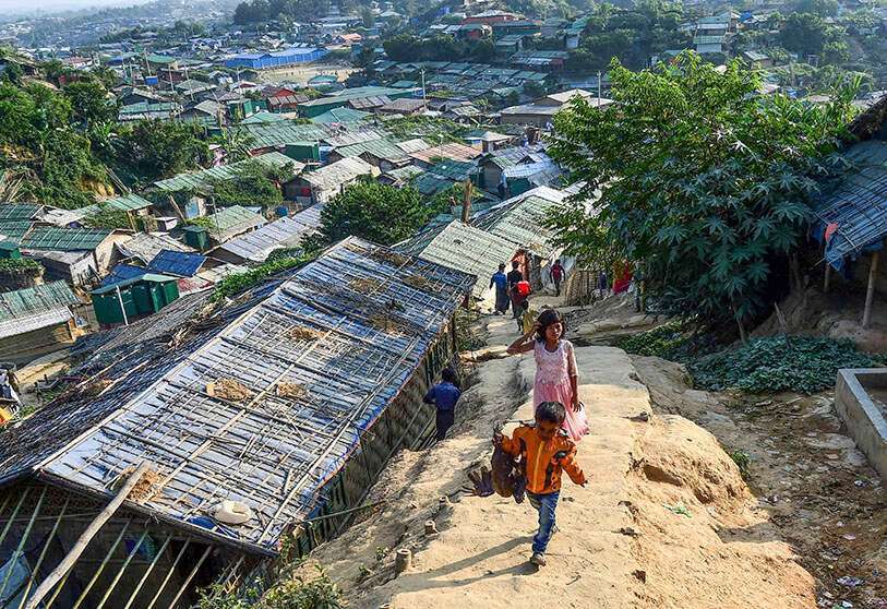 Vista aérea del campo de refugiados rohingya de Jamtoli, en Bangladesh